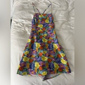 Zara floral mini dress